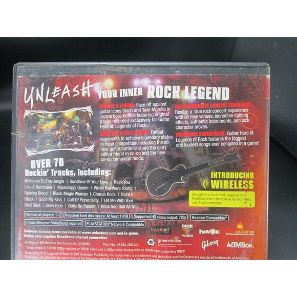 Guitar Hero III 3 Legends Of Rock PlayStation 3 PS3‎ Complete DAMAGE BOX - Picture 5 of 10